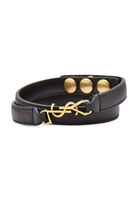 ysl bracelte|yves Saint Laurent leather bracelet.